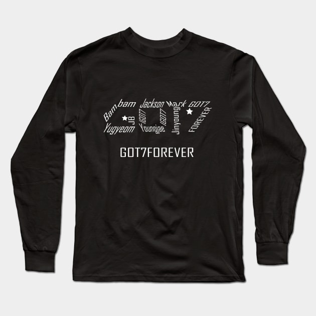 GOT7 forever collage white Long Sleeve T-Shirt by PLMSMZ